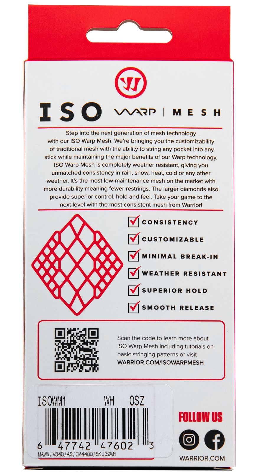 Warrior ISO Warp mesh